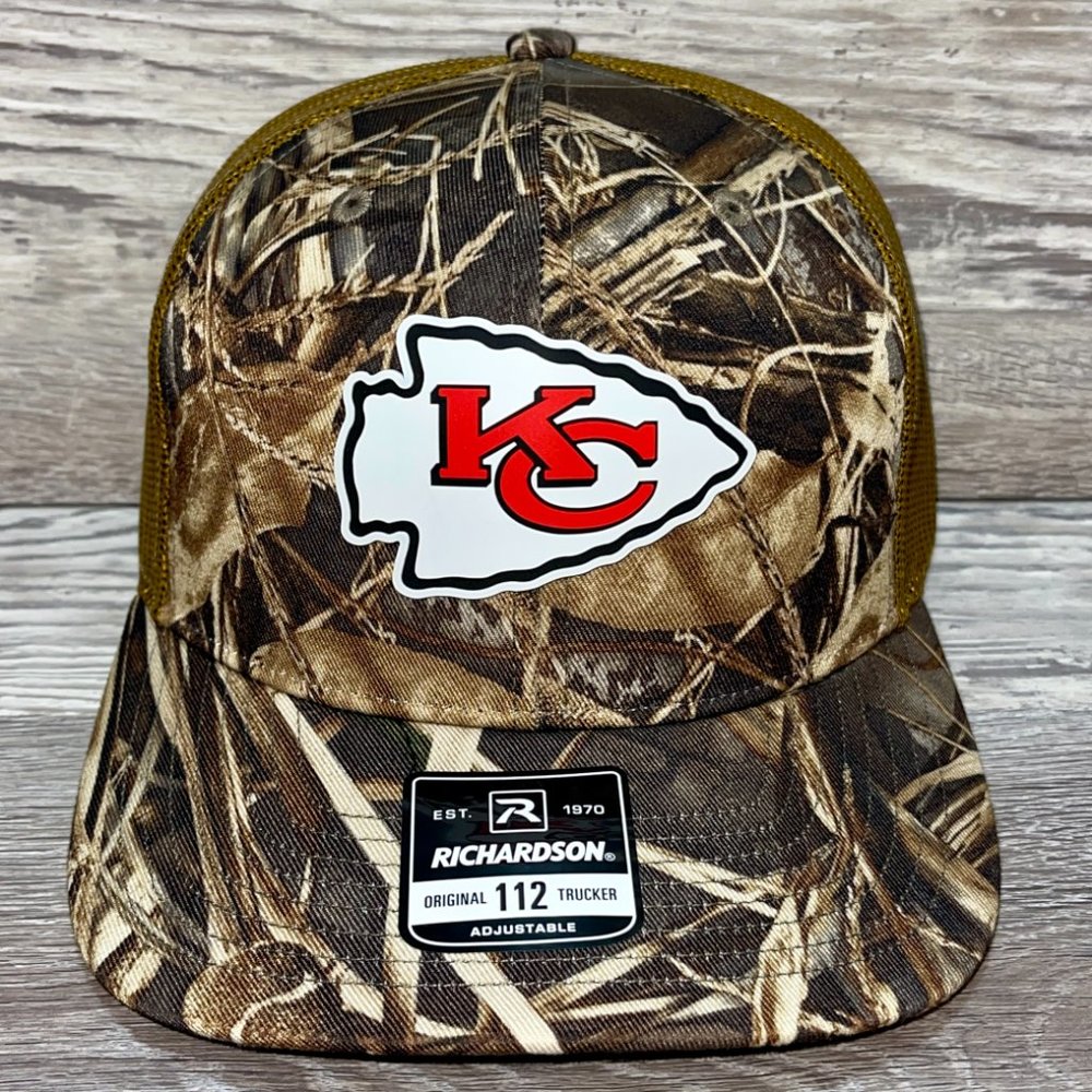Kansas City Chiefs 3D Patch Snapback Trucker Hat- Realtree Max 7/ Buck